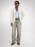 'Sand-dune' (Wash) Wide-Leg Jeans