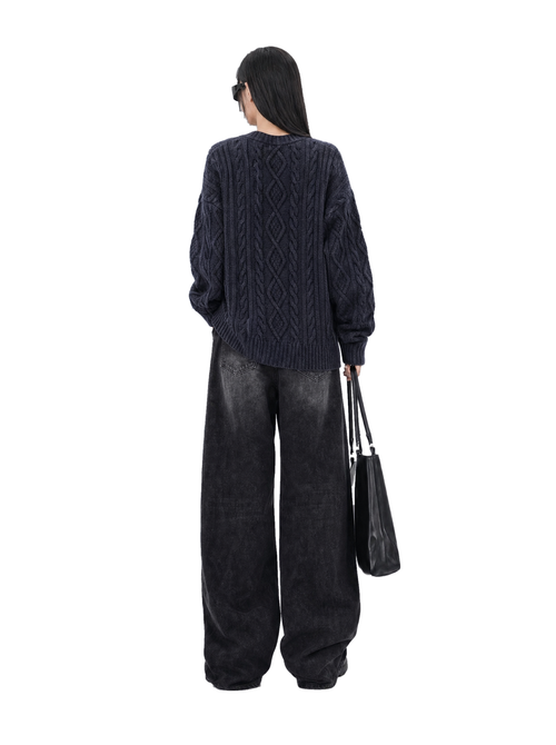 Ash Wash Wide-Leg Jeans